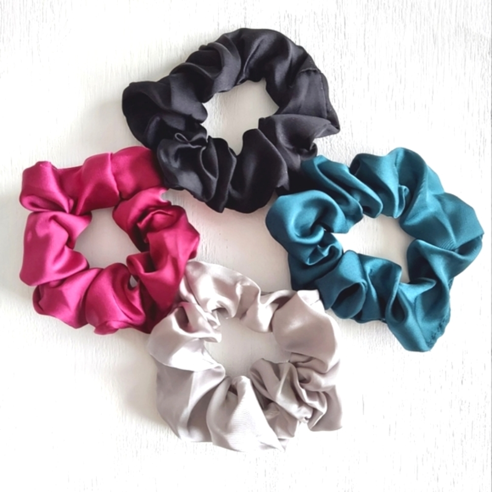 4-Pack Satin Scrunchies
